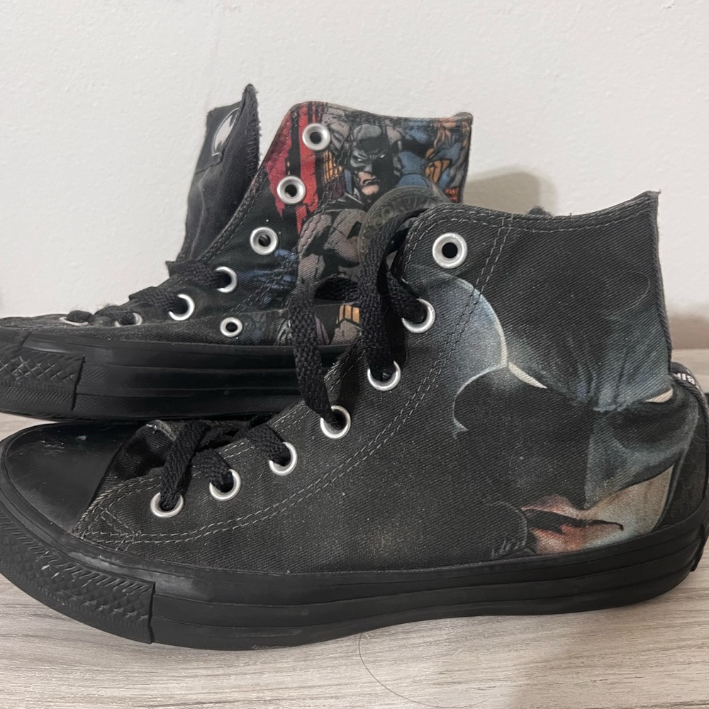Converse All Star Chuck Taylor DC Batman High Top Sneakers Black Women’s Size 8